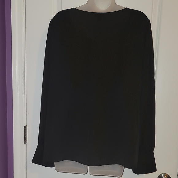 Express Classic Black Pullover Scoop Neck Blouse Sz: XL - Picture 5 of 8